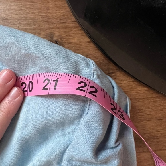 PER Se Women’s Blue Button Up Top Size Small - Picture 5 of 8